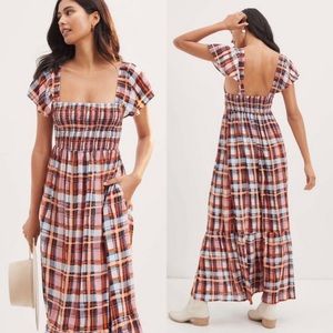 Anthropologie maxi dress, smock too and pockets!